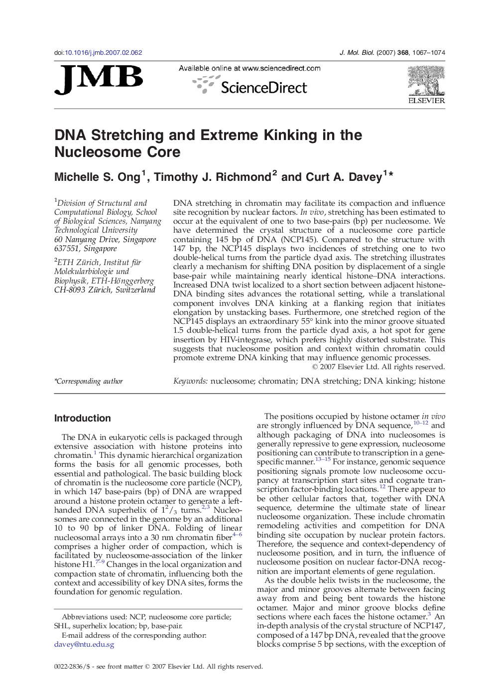 DNA Stretching and Extreme Kinking in the Nucleosome Core