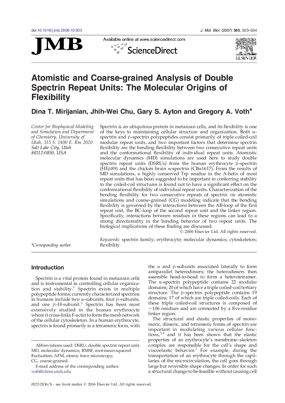 Atomistic and Coarse-grained Analysis of Double Spectrin Repeat Units: The Molecular Origins of Flexibility