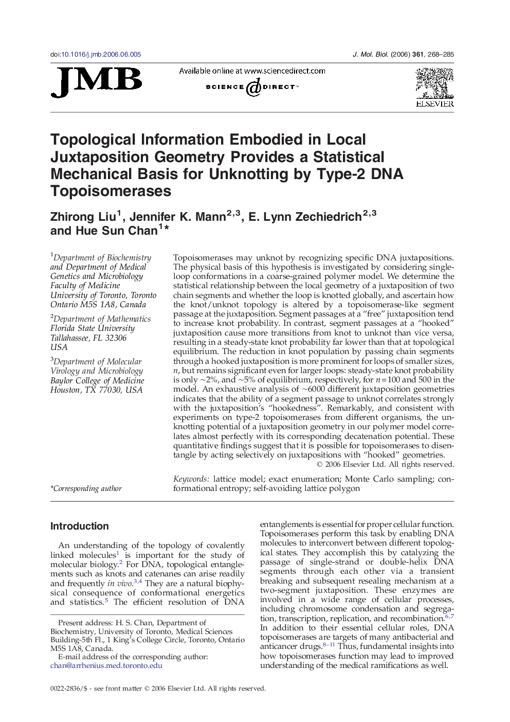 Topological Information Embodied in Local Juxtaposition Geometry Provides a Statistical Mechanical Basis for Unknotting by Type-2 DNA Topoisomerases