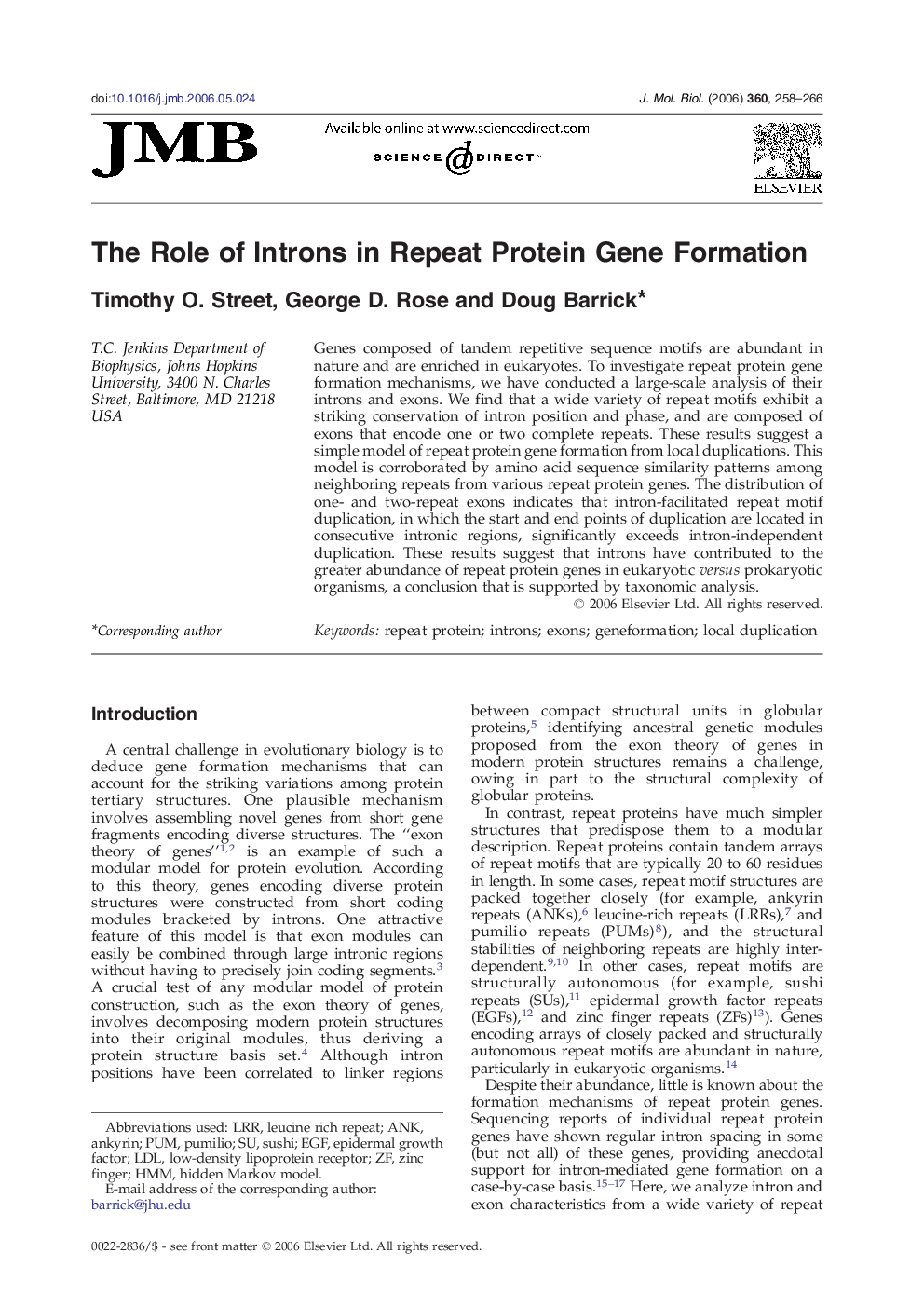 The Role of Introns in Repeat Protein Gene Formation