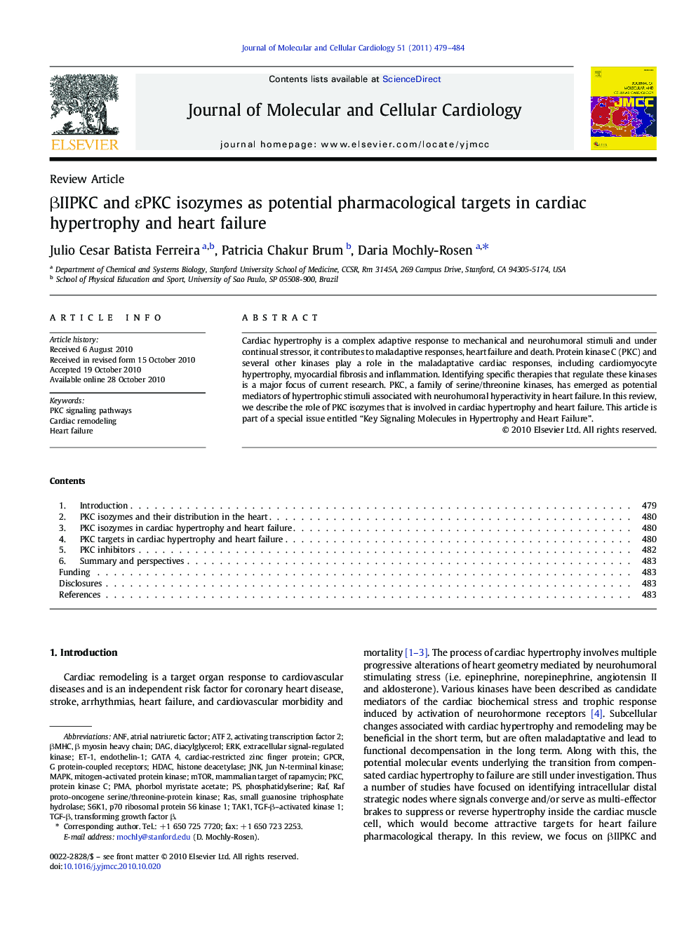 βIIPKC and εPKC isozymes as potential pharmacological targets in cardiac hypertrophy and heart failure