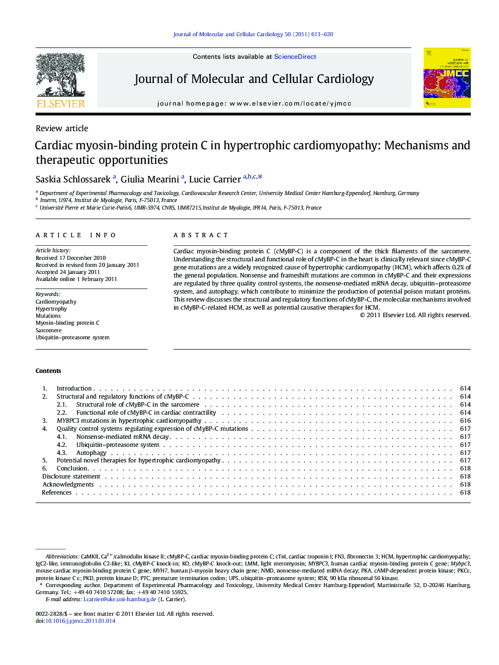 Cardiac myosin-binding protein C in hypertrophic cardiomyopathy: Mechanisms and therapeutic opportunities