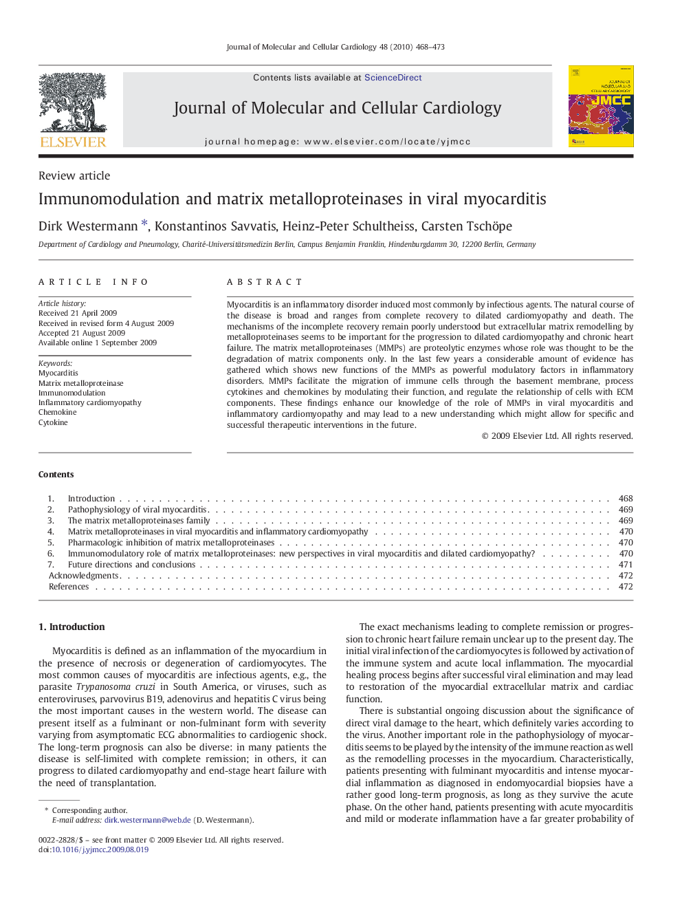 Immunomodulation and matrix metalloproteinases in viral myocarditis