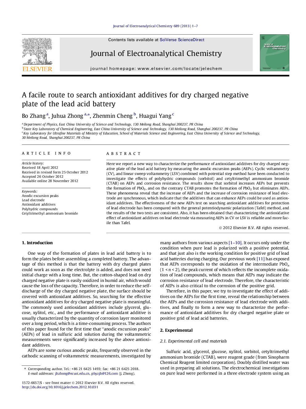 A facile route to search antioxidant additives for dry charged negative plate of the lead acid battery