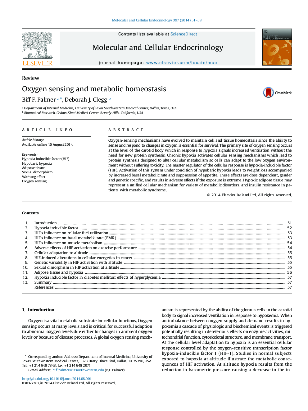 Oxygen sensing and metabolic homeostasis