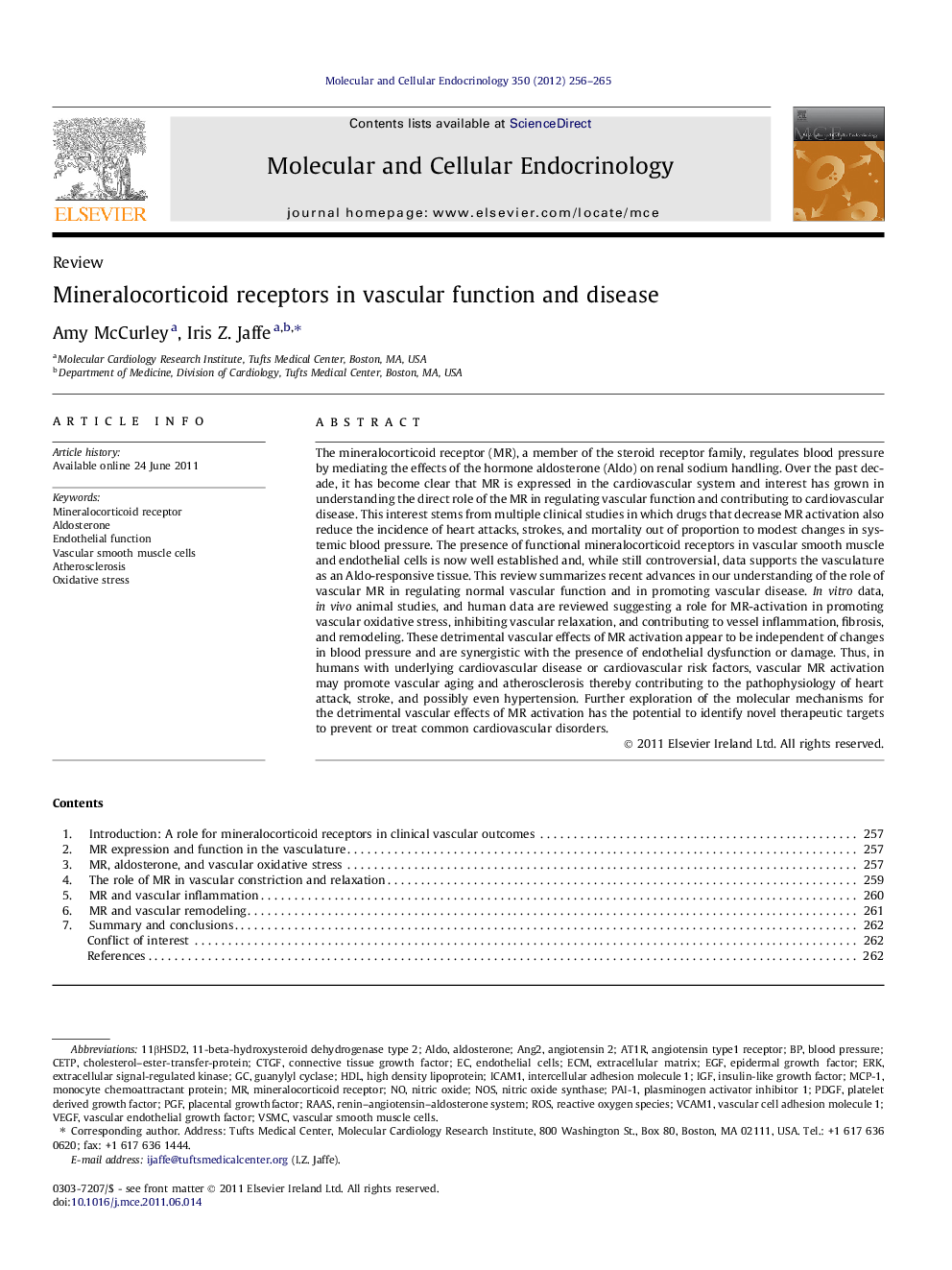 Mineralocorticoid receptors in vascular function and disease