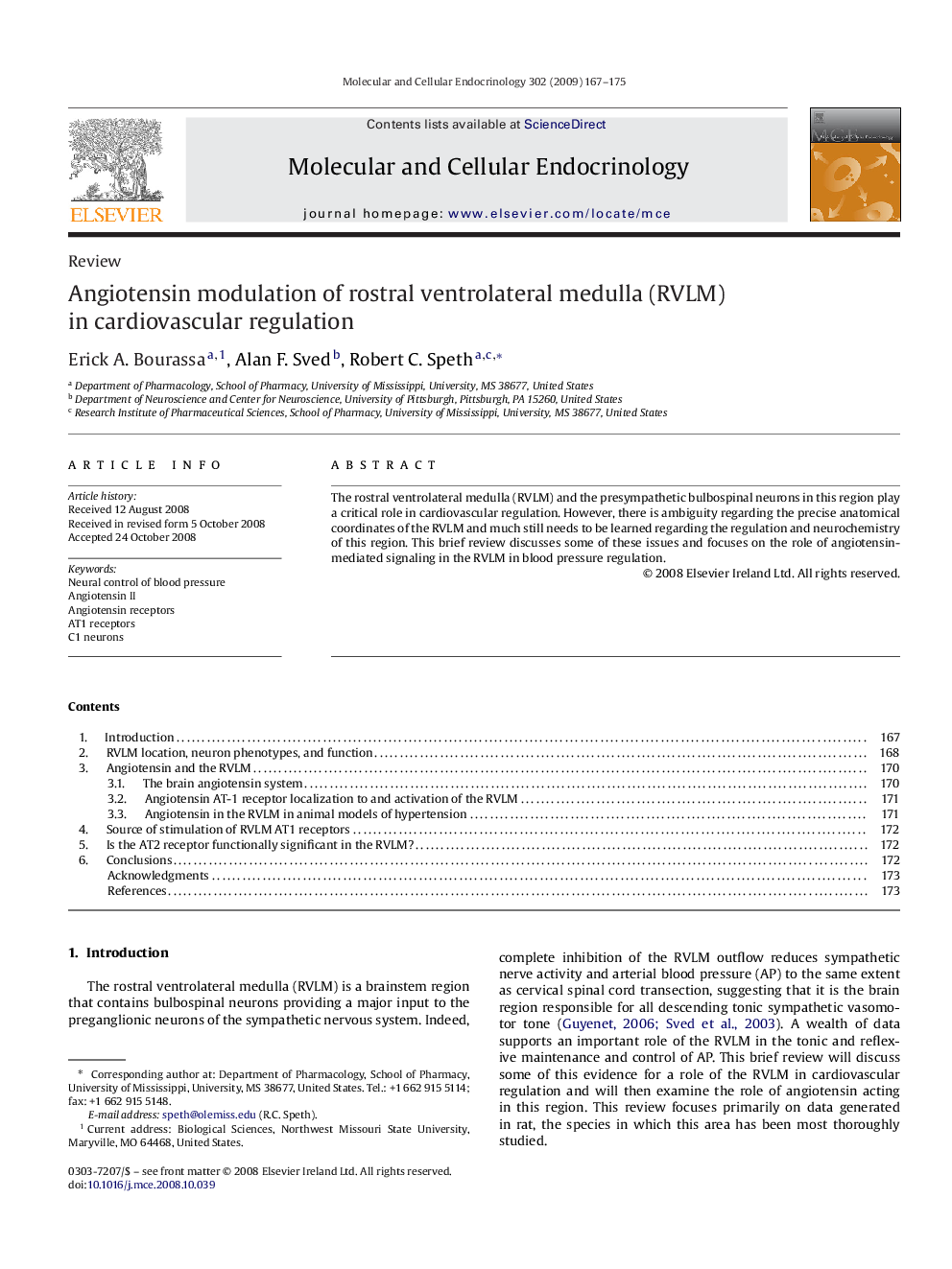 Angiotensin modulation of rostral ventrolateral medulla (RVLM) in cardiovascular regulation