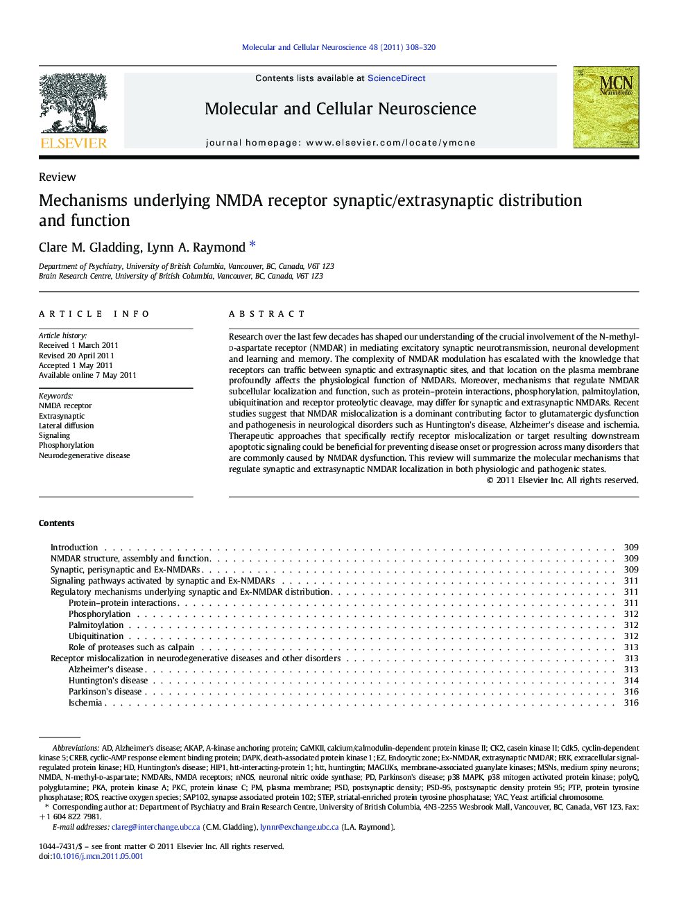 Mechanisms underlying NMDA receptor synaptic/extrasynaptic distribution and function