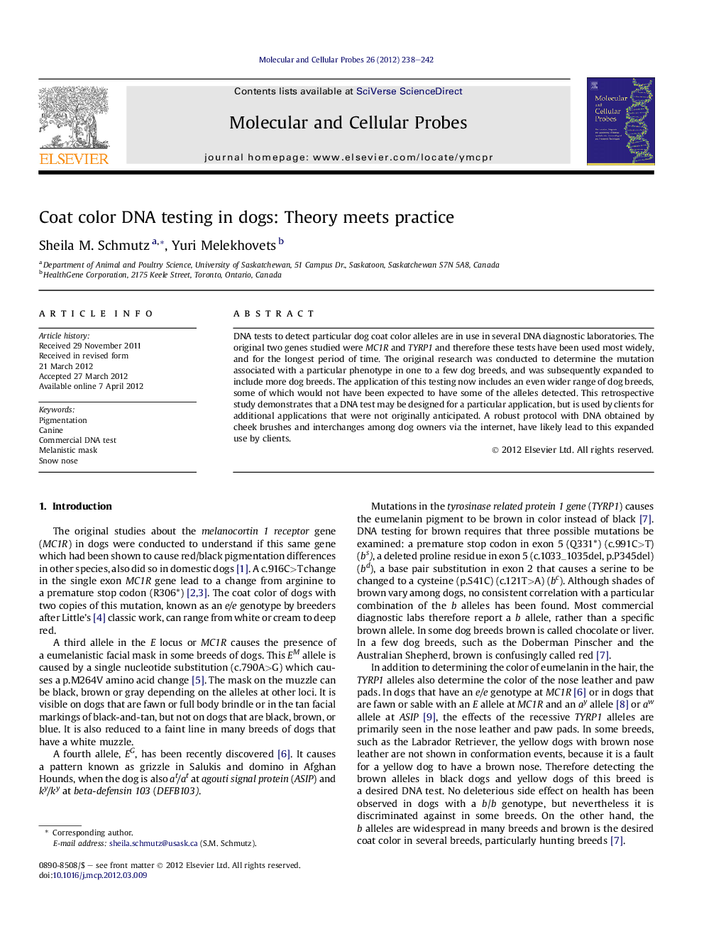 Coat color DNA testing in dogs: Theory meets practice