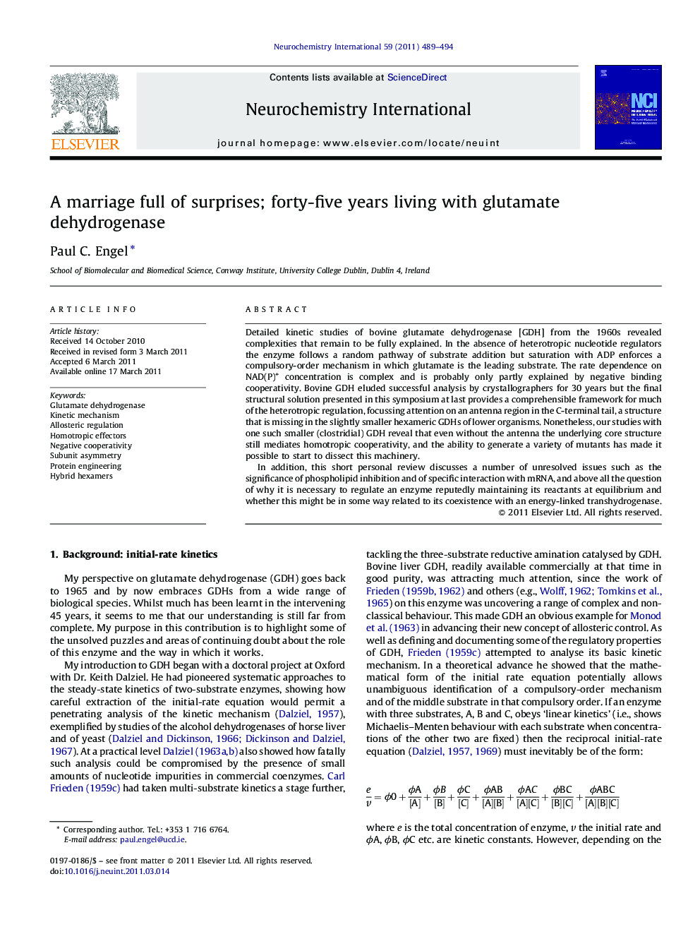 A marriage full of surprises; forty-five years living with glutamate dehydrogenase