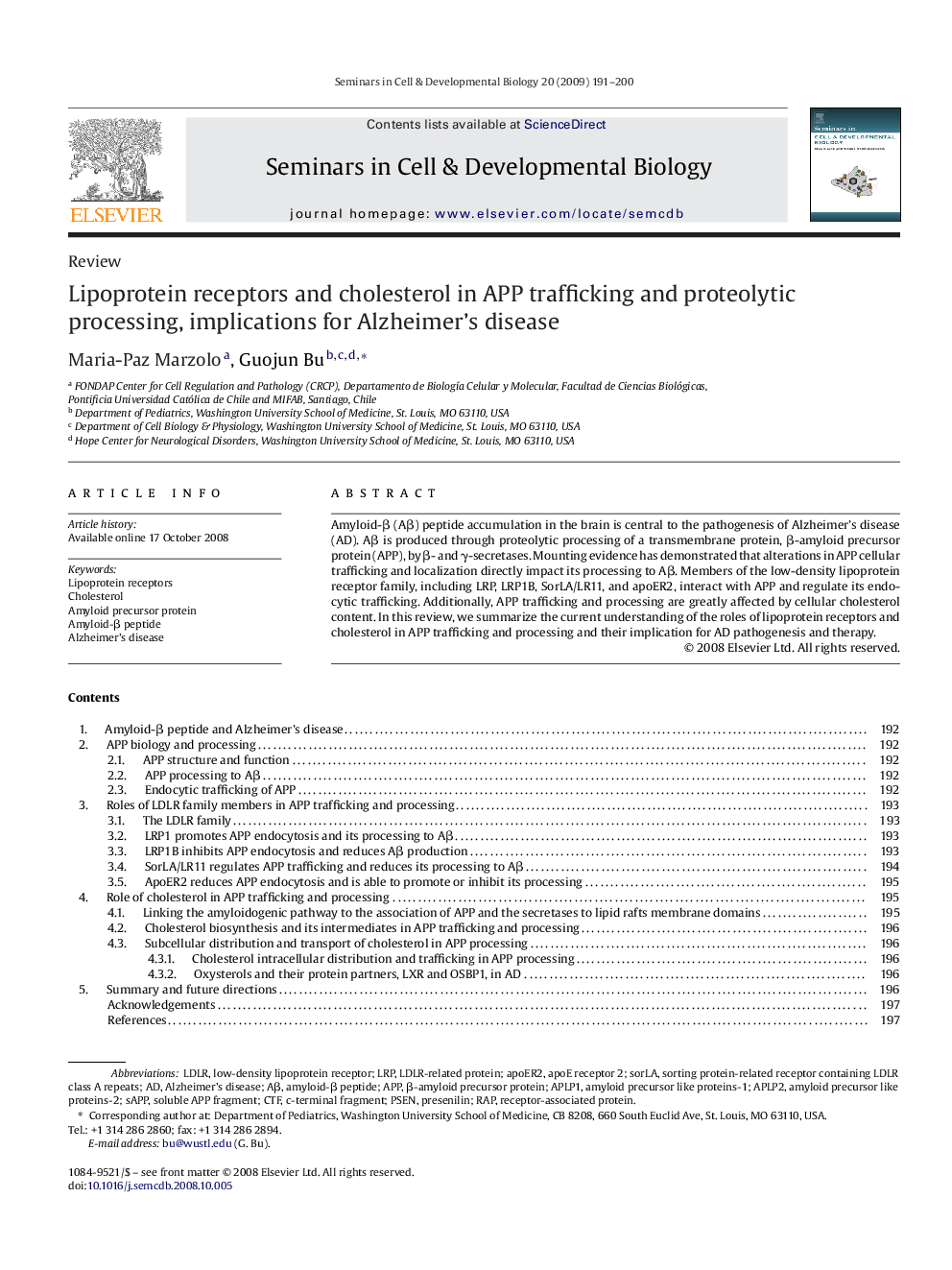 Lipoprotein receptors and cholesterol in APP trafficking and proteolytic processing, implications for Alzheimer's disease