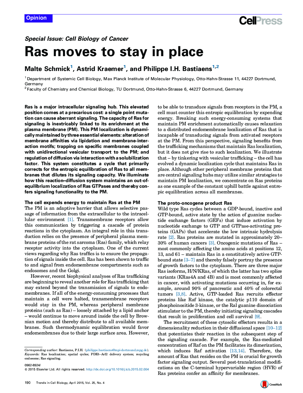 Ras moves to stay in place