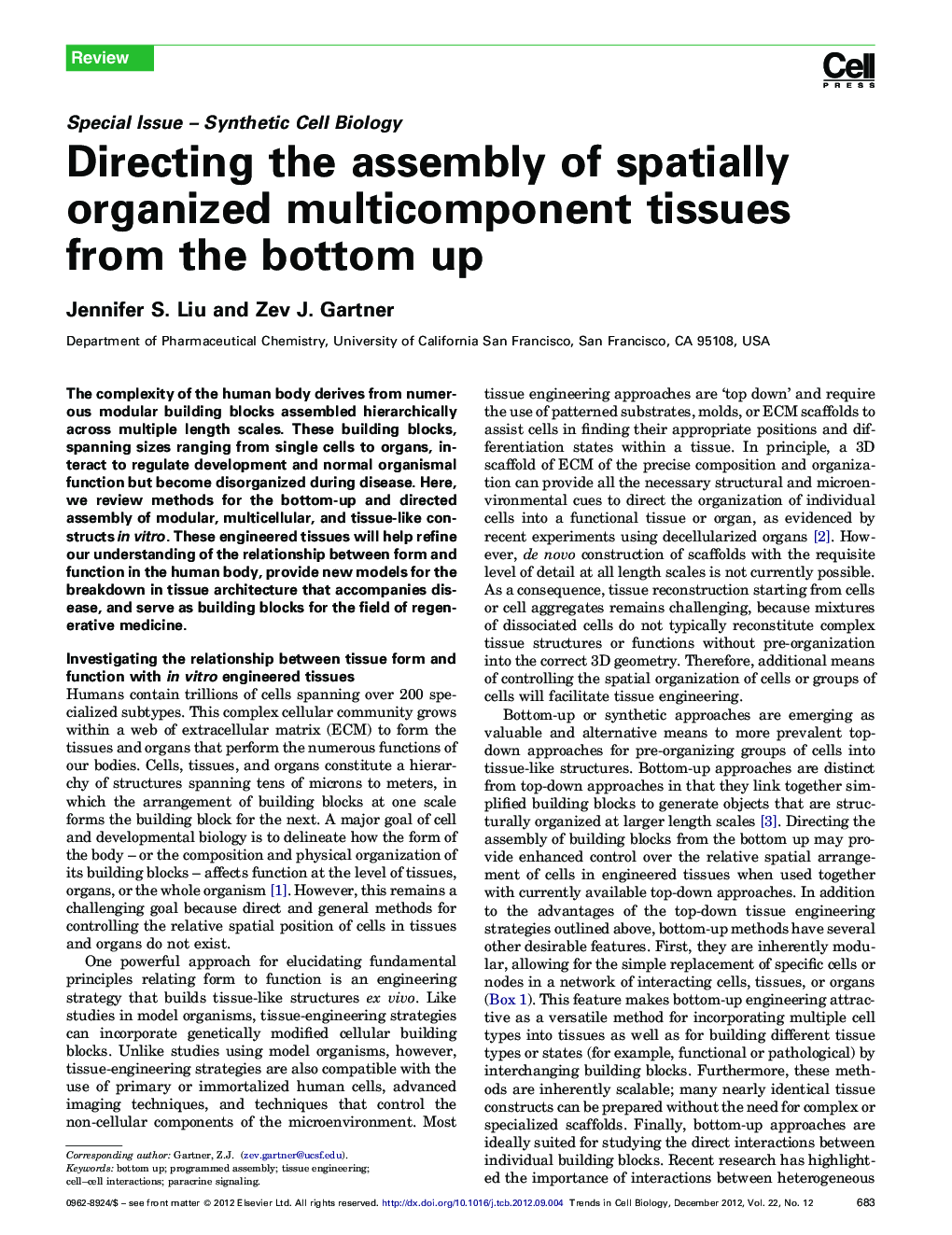 Directing the assembly of spatially organized multicomponent tissues from the bottom up