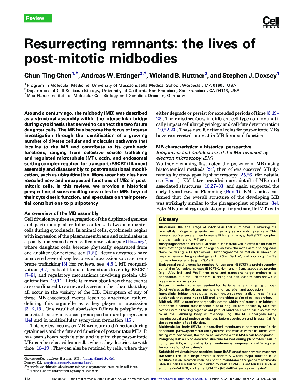 Resurrecting remnants: the lives of post-mitotic midbodies