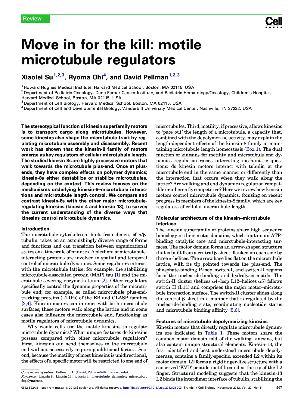 Move in for the kill: motile microtubule regulators