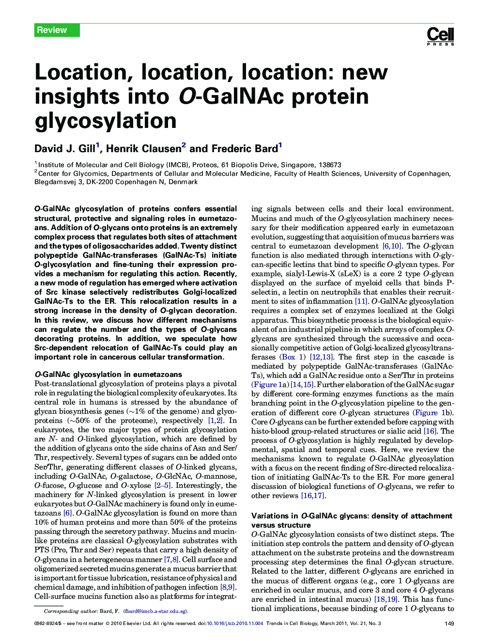 Location, location, location: new insights into O-GalNAc protein glycosylation