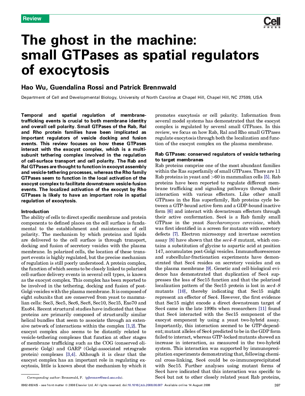 The ghost in the machine: small GTPases as spatial regulators of exocytosis