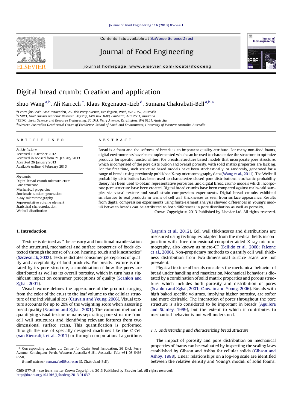 Digital bread crumb: Creation and application