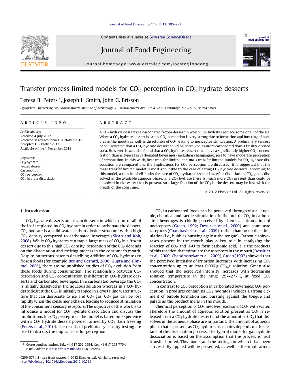 Transfer process limited models for CO2 perception in CO2 hydrate desserts