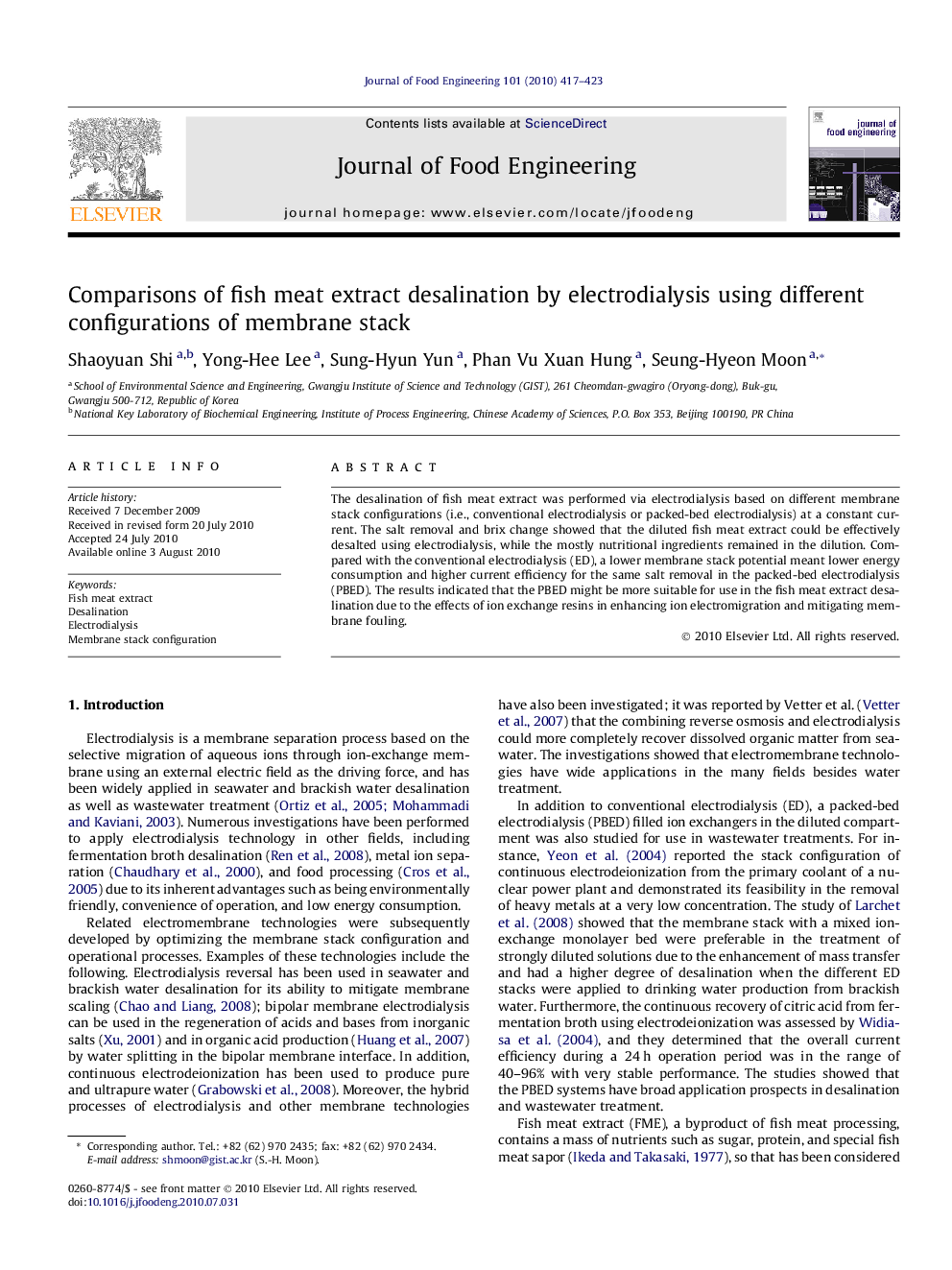 Comparisons of fish meat extract desalination by electrodialysis using different configurations of membrane stack