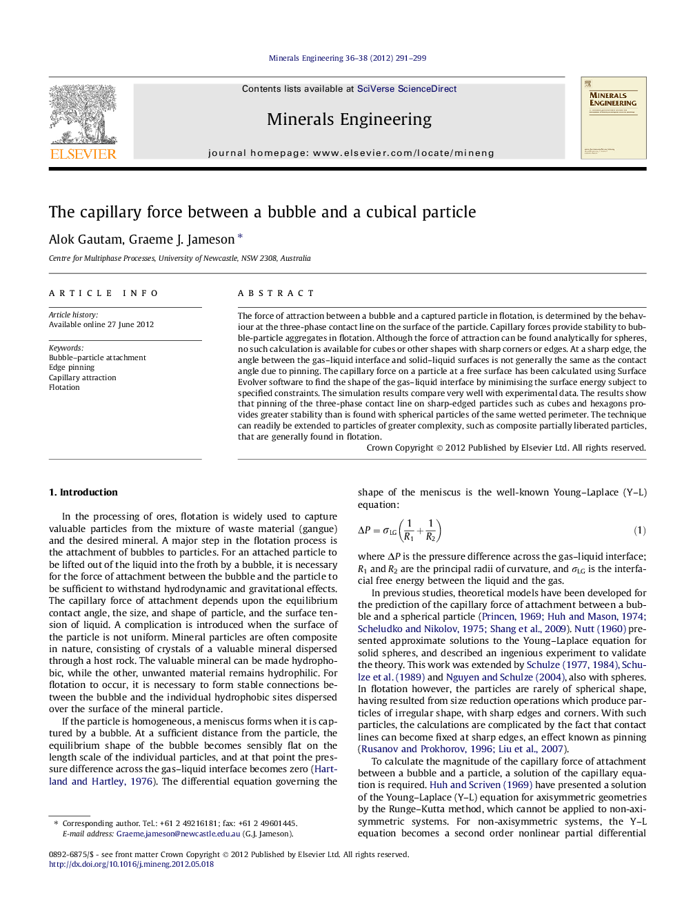 The capillary force between a bubble and a cubical particle