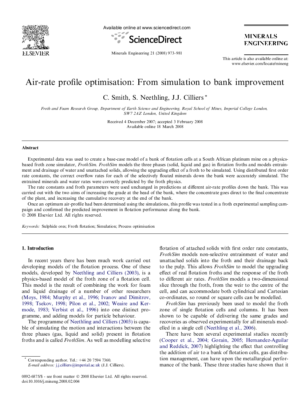 Air-rate profile optimisation: From simulation to bank improvement