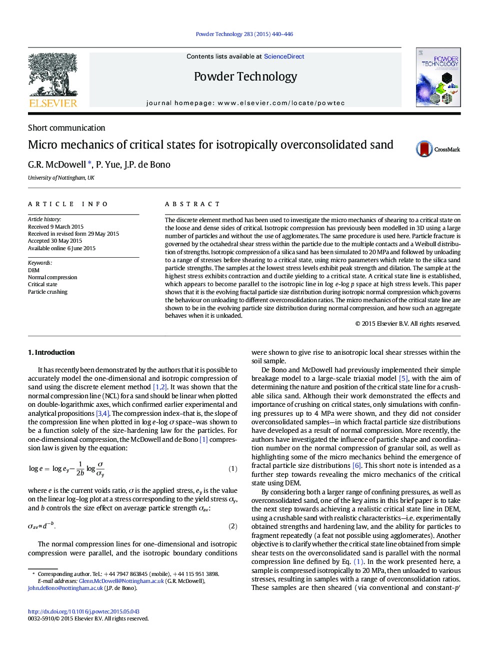 Micro mechanics of critical states for isotropically overconsolidated sand