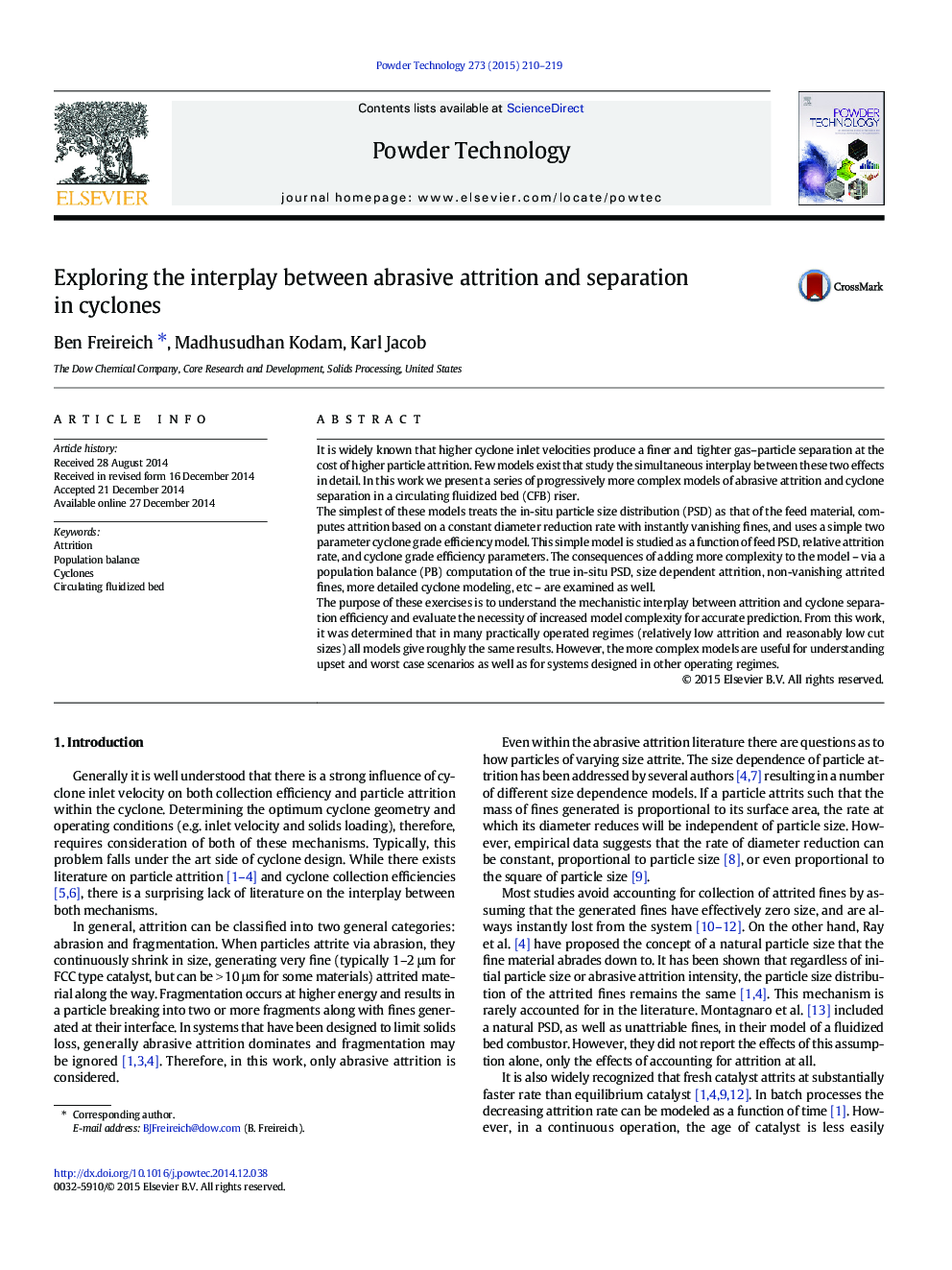 Exploring the interplay between abrasive attrition and separation in cyclones