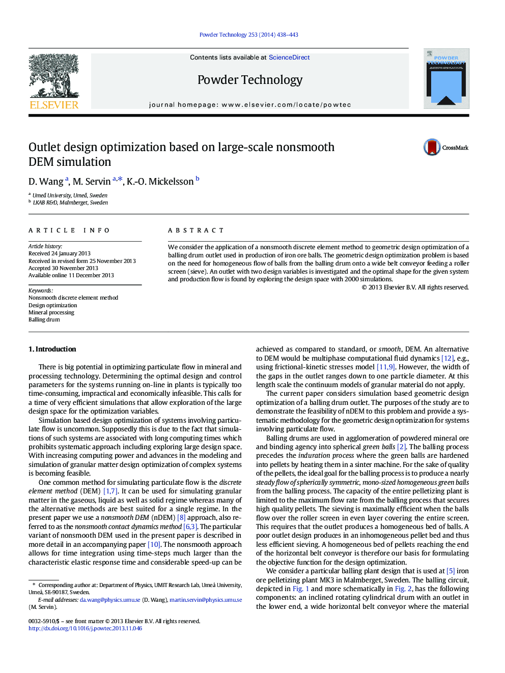 Outlet design optimization based on large-scale nonsmooth DEM simulation