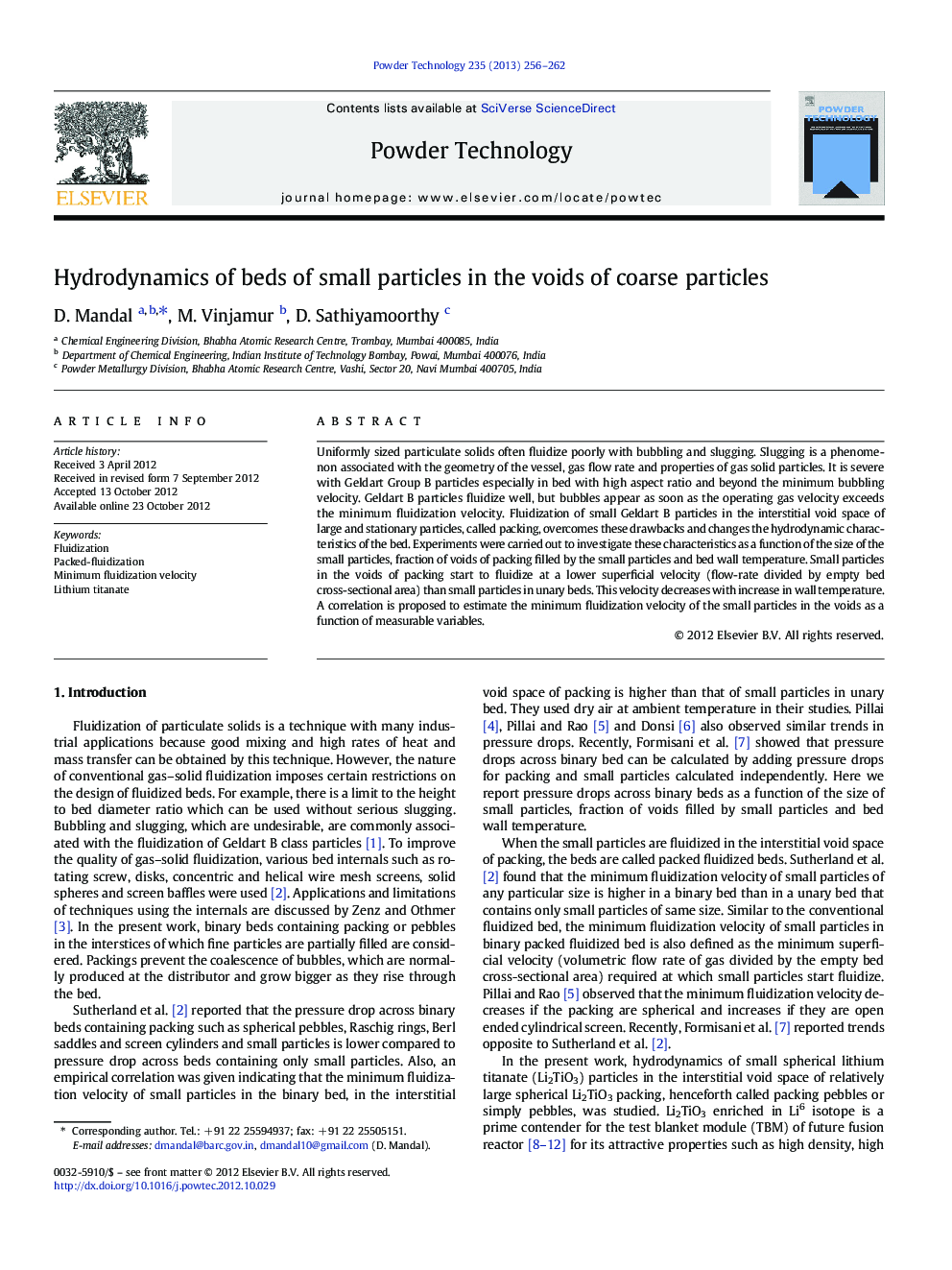 Hydrodynamics of beds of small particles in the voids of coarse particles