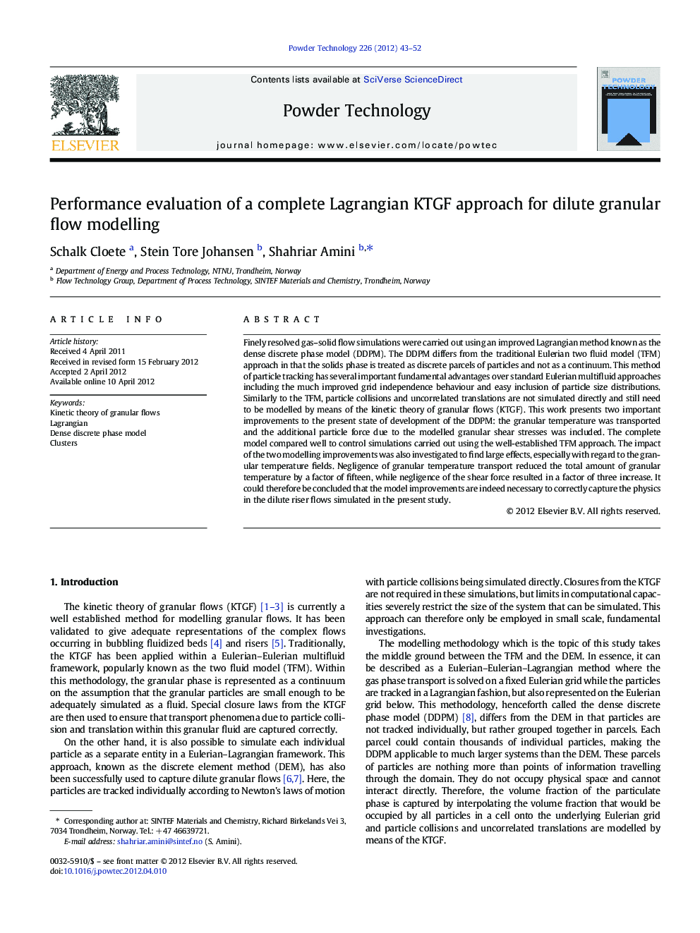 Performance evaluation of a complete Lagrangian KTGF approach for dilute granular flow modelling