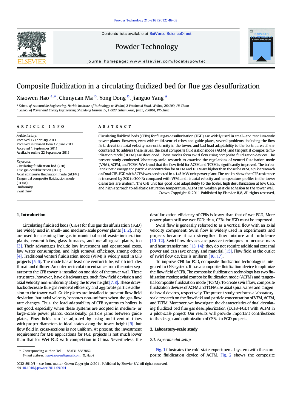 Composite fluidization in a circulating fluidized bed for flue gas desulfurization