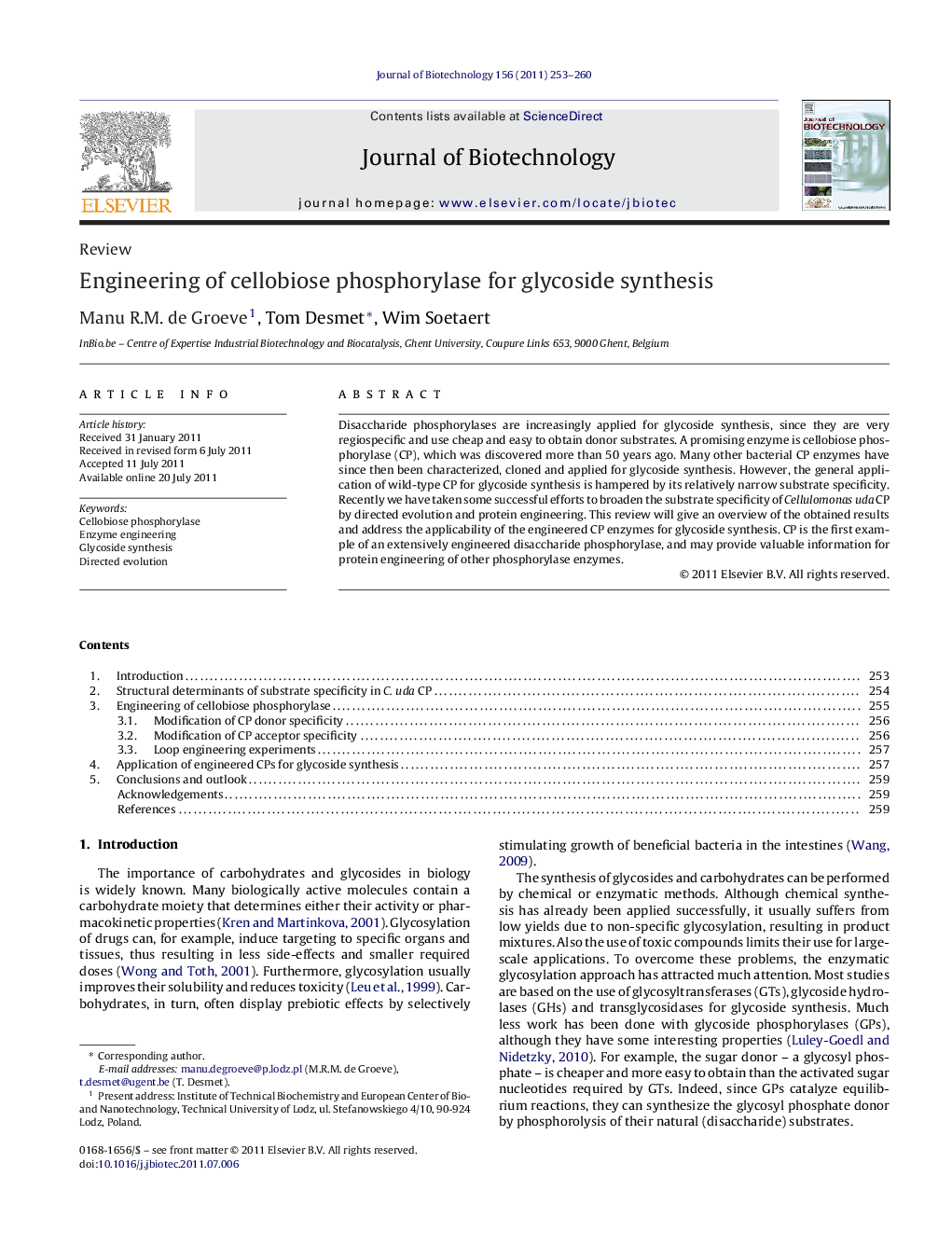 Engineering of cellobiose phosphorylase for glycoside synthesis