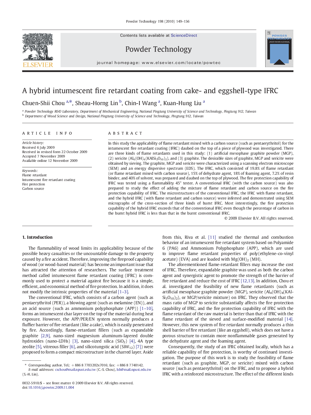 A hybrid intumescent fire retardant coating from cake- and eggshell-type IFRC