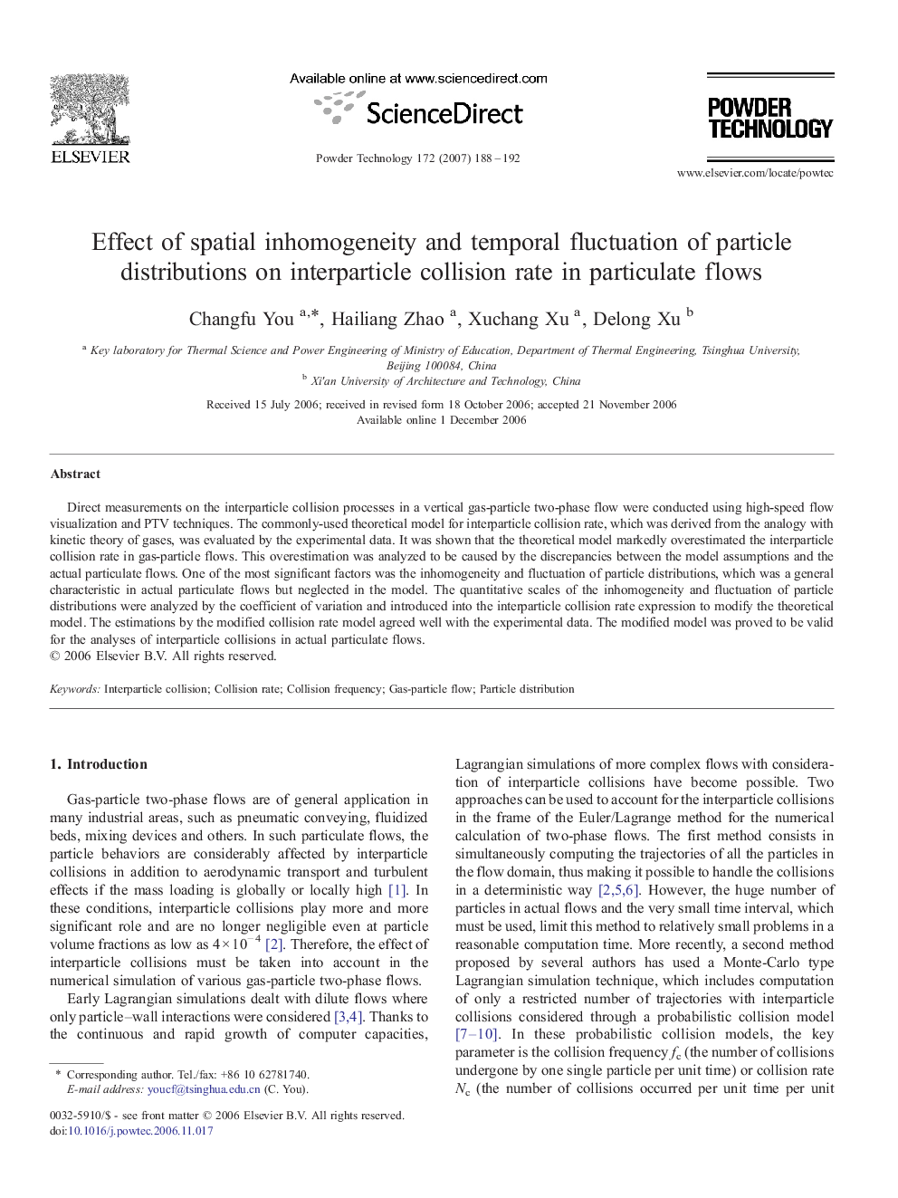 Effect of spatial inhomogeneity and temporal fluctuation of particle distributions on interparticle collision rate in particulate flows