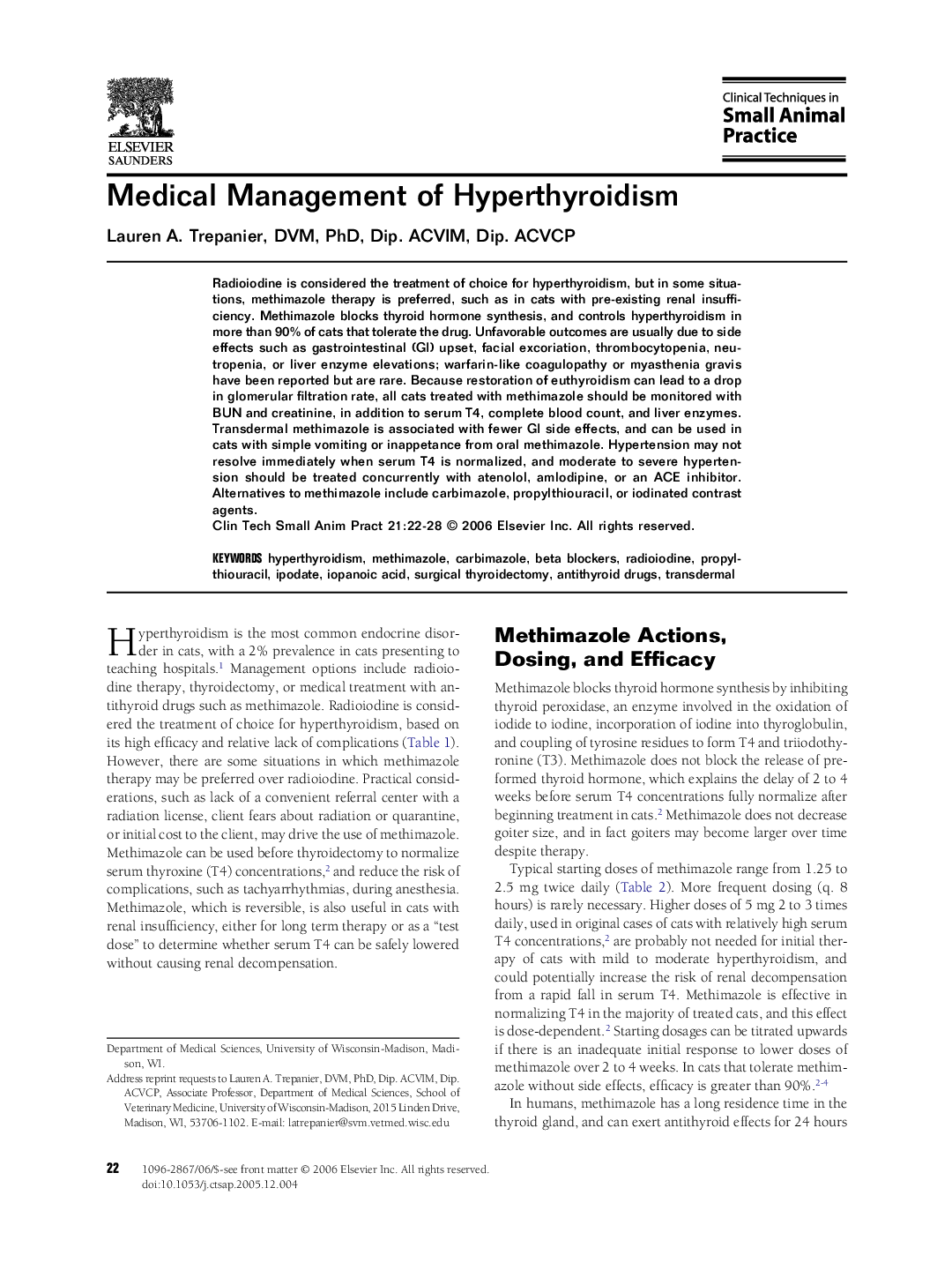 Medical Management of Hyperthyroidism