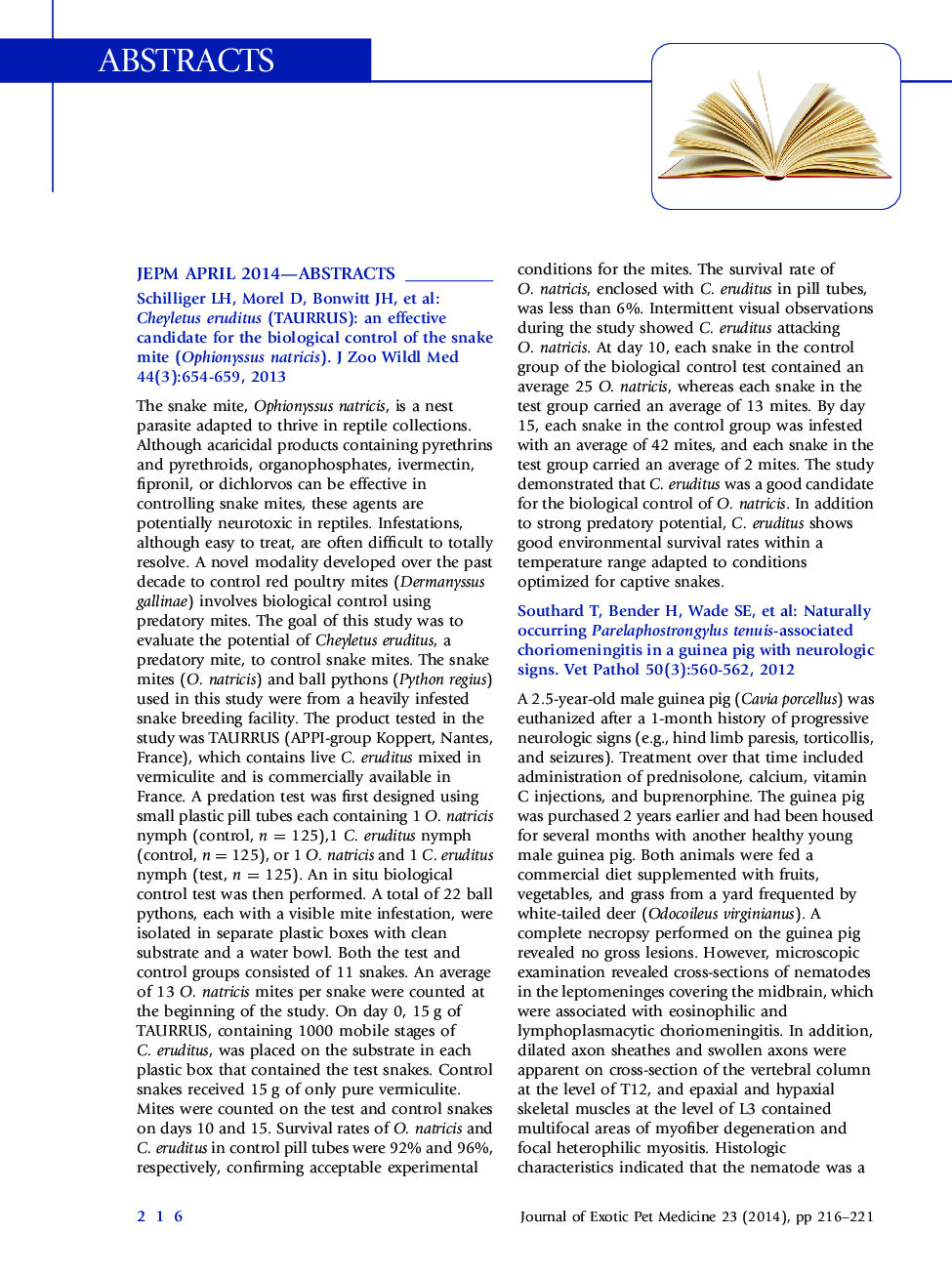 JEPM April 2014-Abstracts