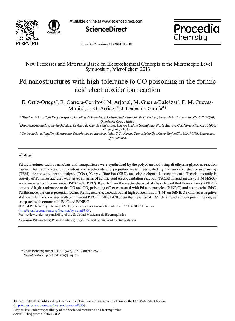 Pd Nanostructures with High Tolerance to CO Poisoning in the Formic Acid Electrooxidation Reaction 