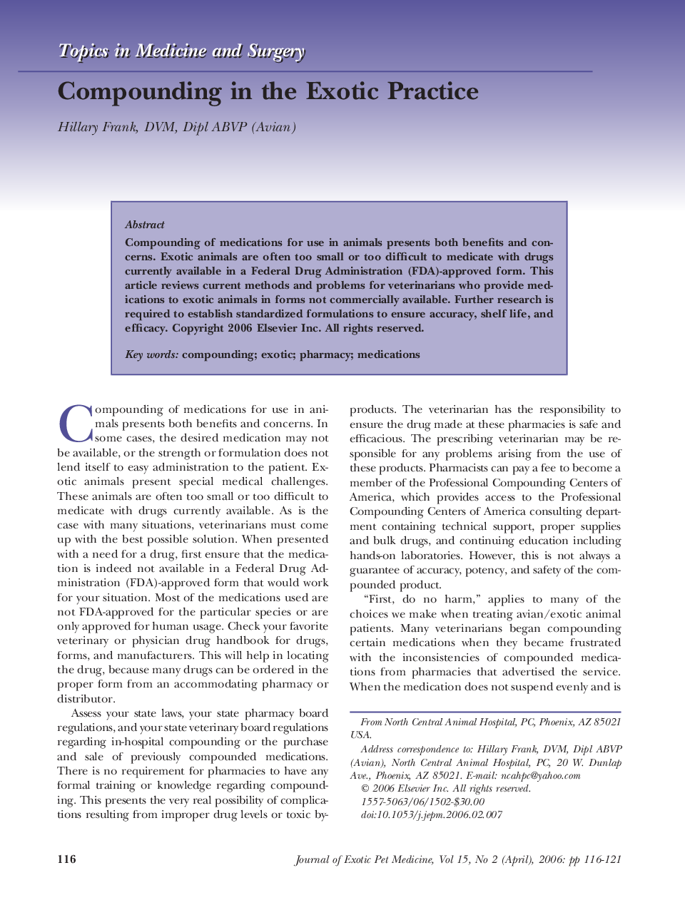 Compounding in the Exotic Practice