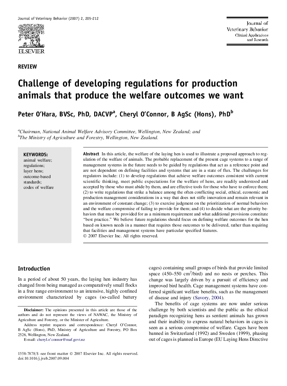 Challenge of developing regulations for production animals that produce the welfare outcomes we want 