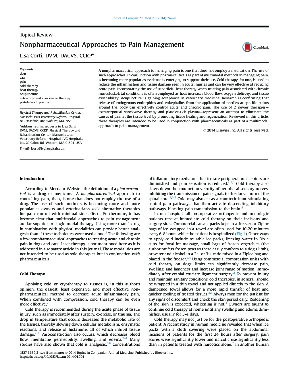 Nonpharmaceutical Approaches to Pain Management