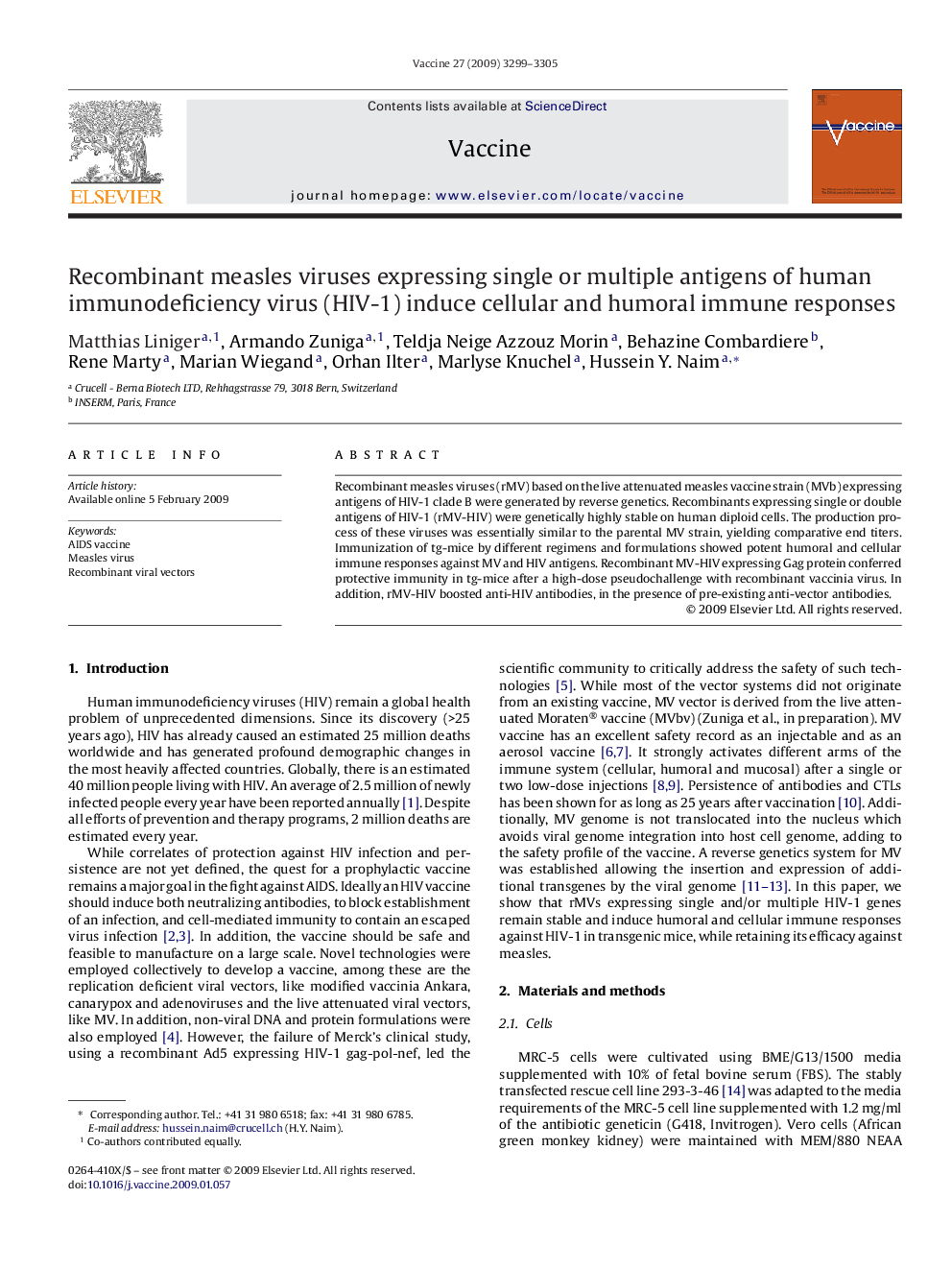 Recombinant measles viruses expressing single or multiple antigens of human immunodeficiency virus (HIV-1) induce cellular and humoral immune responses