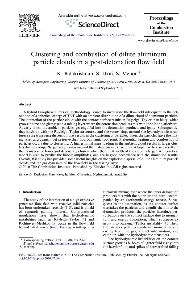 Clustering and combustion of dilute aluminum particle clouds in a post-detonation flow field