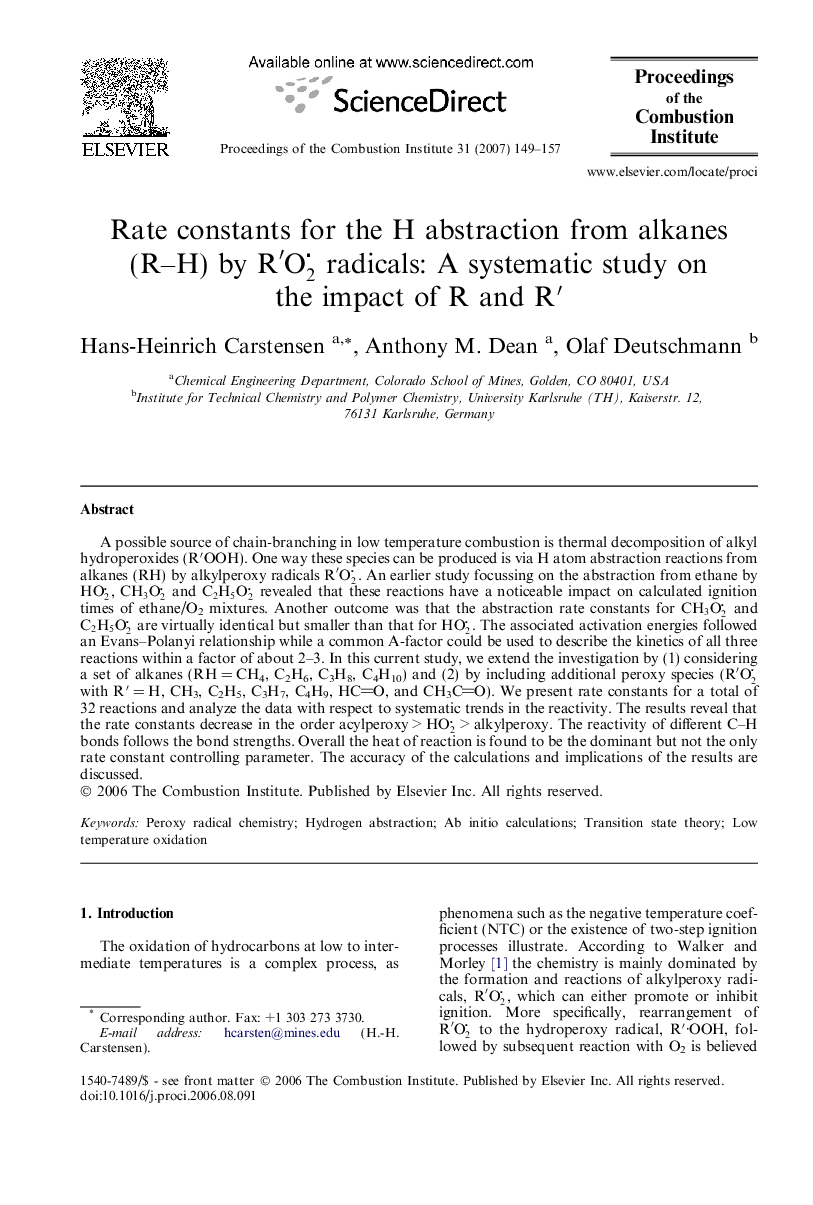 Rate constants for the H abstraction from alkanes (R–H) by R′O2 radicals: A systematic study on the impact of R and R′