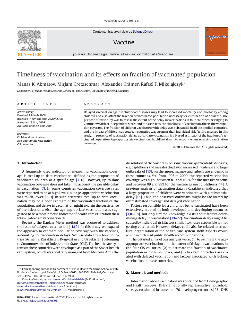 Timeliness of vaccination and its effects on fraction of vaccinated population