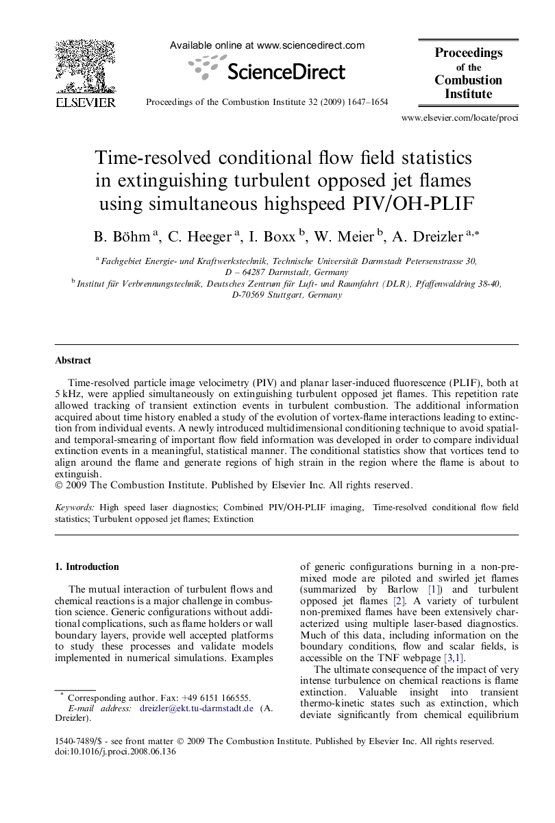 Time-resolved conditional flow field statistics in extinguishing turbulent opposed jet flames using simultaneous highspeed PIV/OH-PLIF