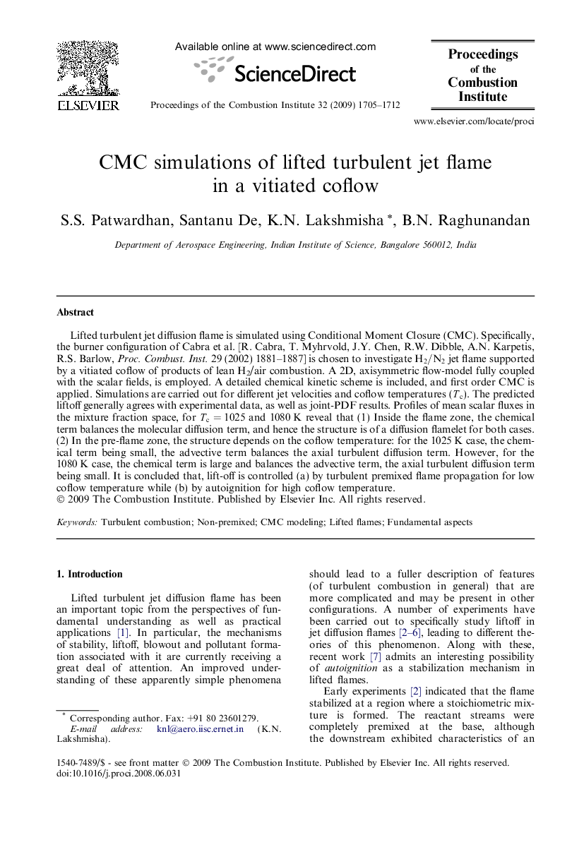 CMC simulations of lifted turbulent jet flame in a vitiated coflow