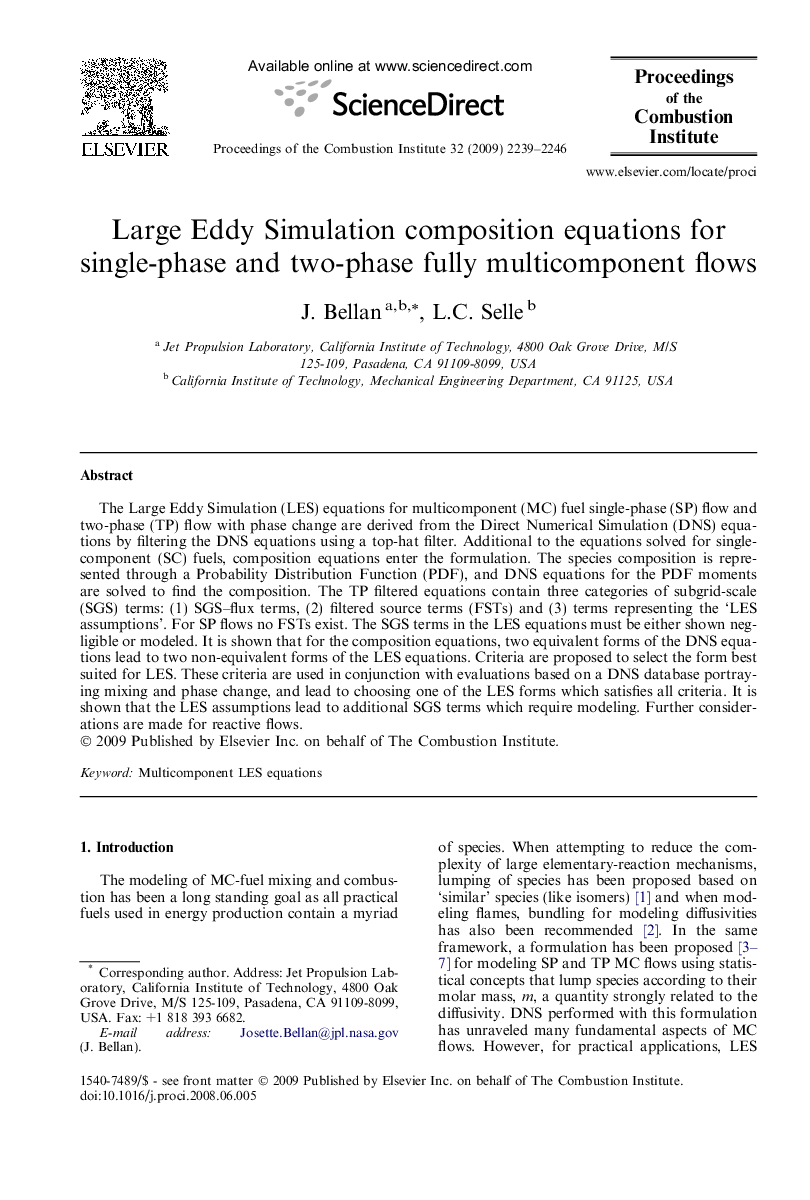 Large Eddy Simulation composition equations for single-phase and two-phase fully multicomponent flows