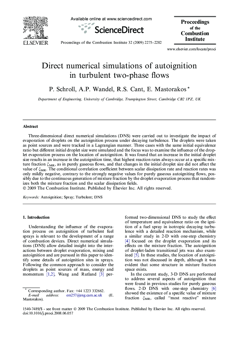 Direct numerical simulations of autoignition in turbulent two-phase flows