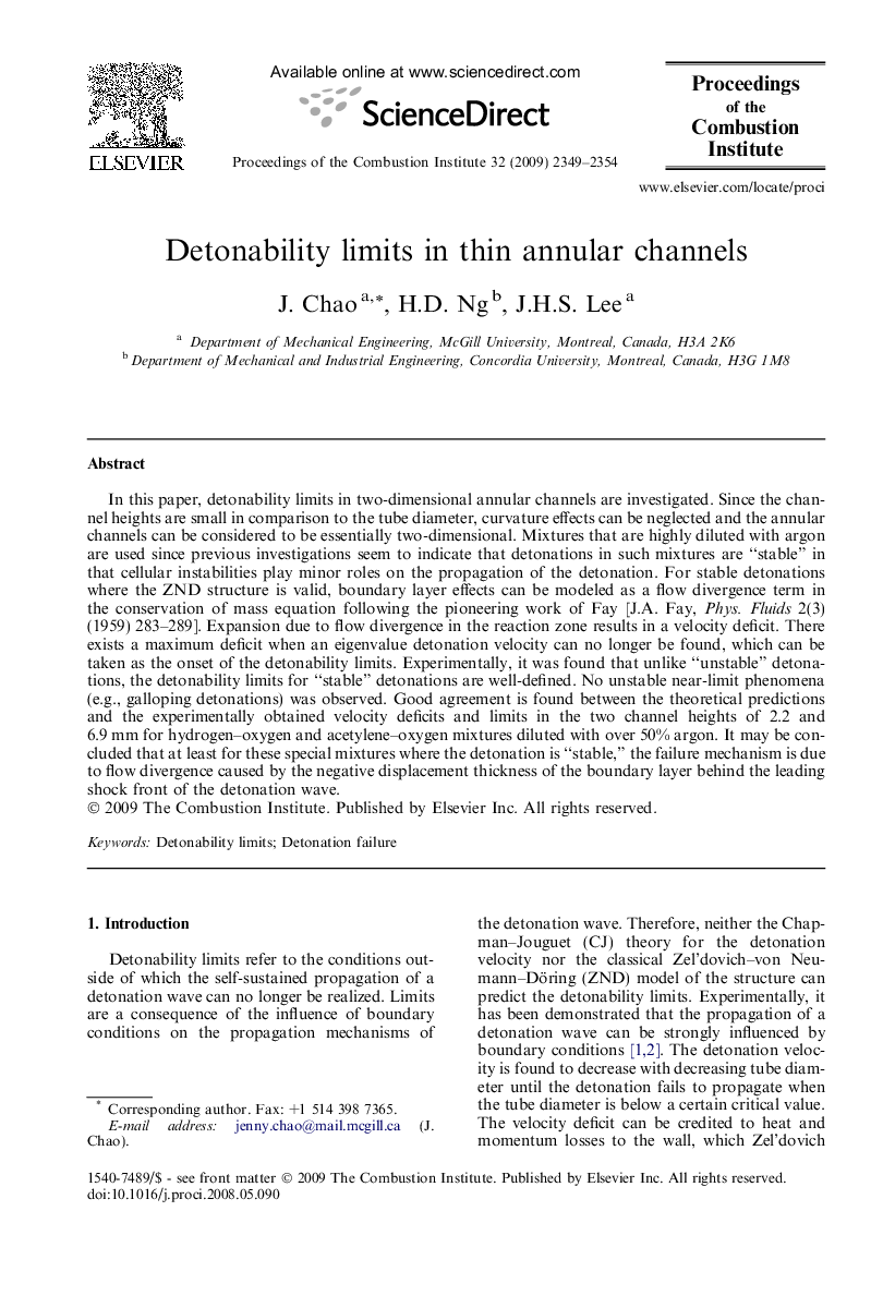 Detonability limits in thin annular channels